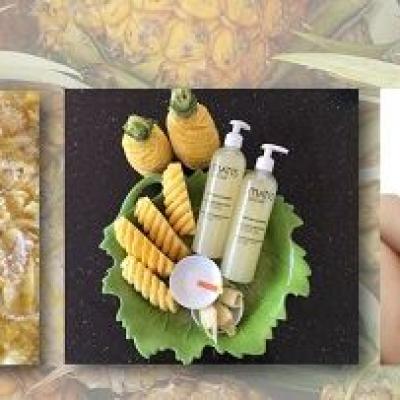 Ủ dứa lên men để làm nước gội đầu, xả tóc